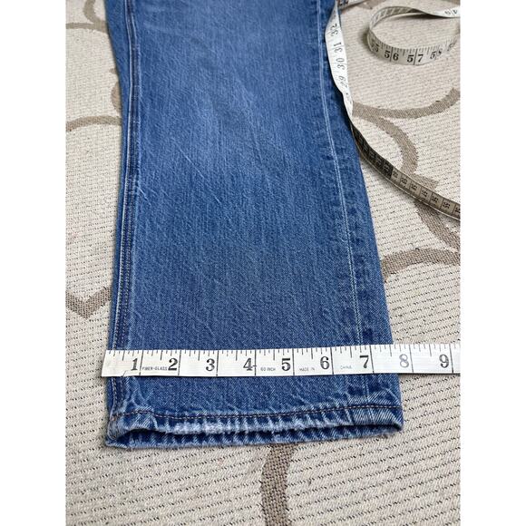 American Eagle Outfitters High Rise Mom Straight Blue Jeans, size 12 short - Picture 7 of 15